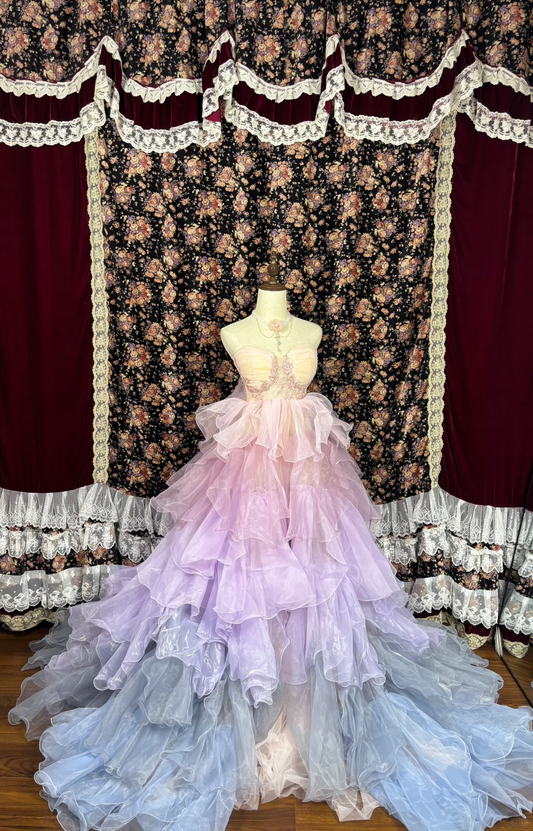 Vestido de quinceañera vintage de tul con escote en forma de corazón y cuentas, vestido de noche TP4267