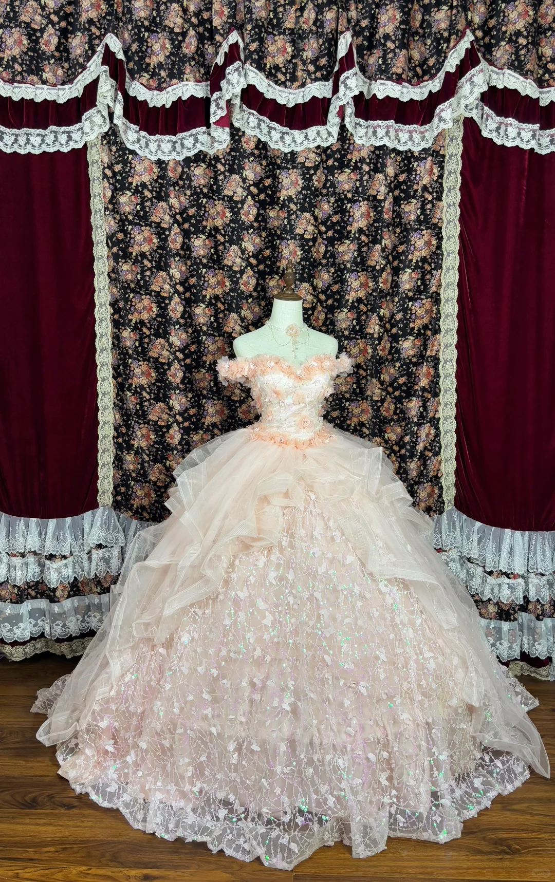 Elegante vestido de quinceañera con escote en forma de corazón, cuentas y hombros descubiertos, sin tirantes, corte A, largo hasta el suelo, para fiesta de graduación, vestido de noche, vestido de gala TP4387