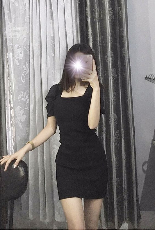 Vestido mini negro para fiesta de cumpleaños, vestido corto para graduación