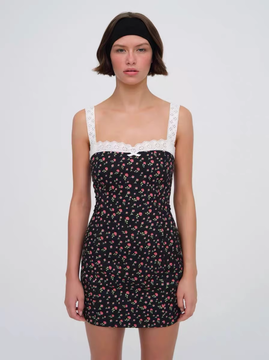 Vintage Floral Bodycon Design A-line Party Dress Homecoming Dress TP3859