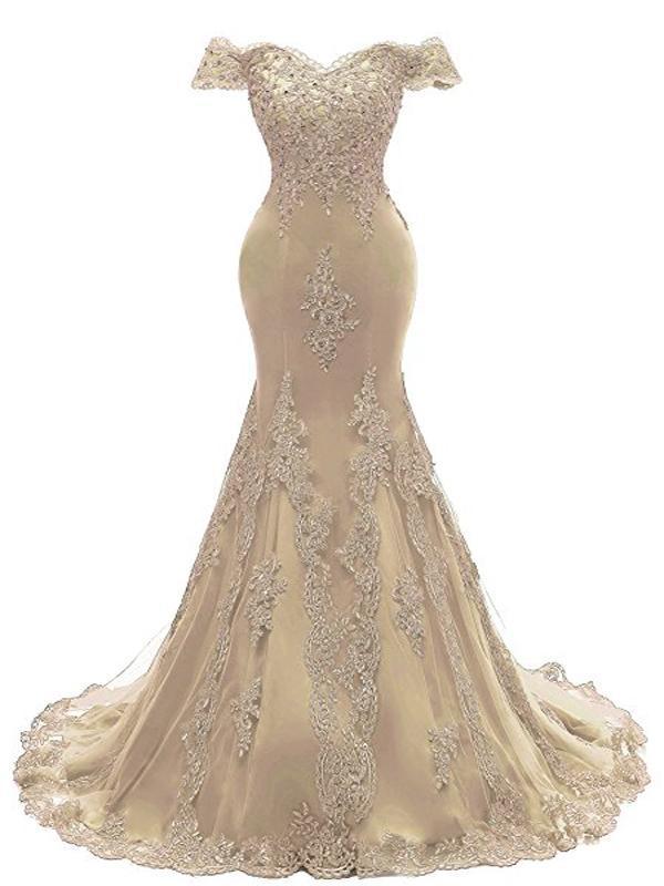 Lace Mermaid Long Evening Prom Dresses    cg22300
