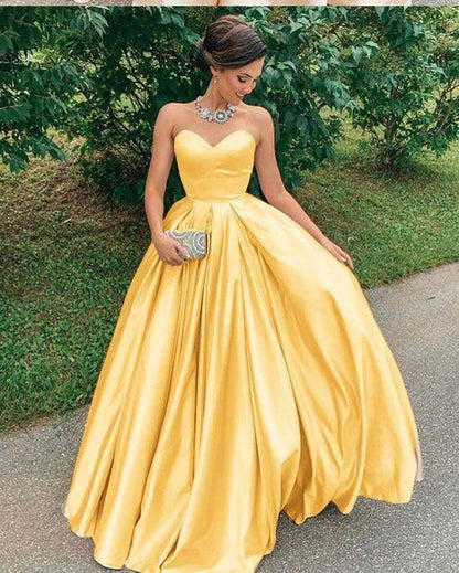 Vestidos de fiesta divididos, vestido de fiesta de graduación amarillo