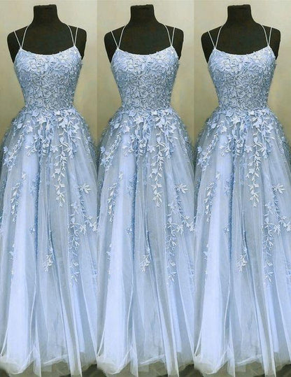 Vestido de fiesta azul bebé, vestido formal largo de tul, vestido de fiesta, vestidos de graduación