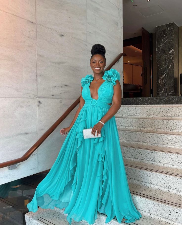 Green Fashion Chiffon Long Elegant Ball Gown Evening Dress Party Dress gh3038