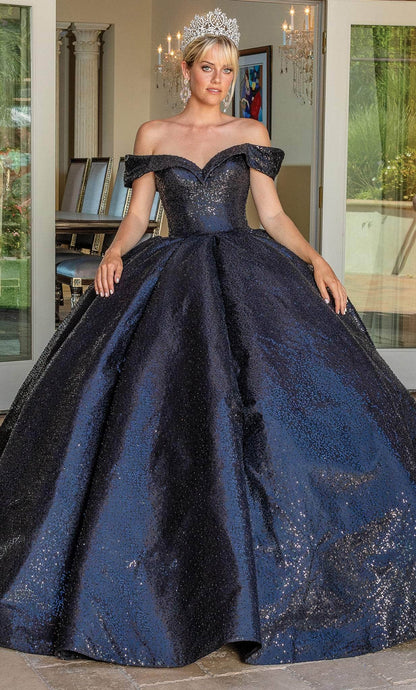 Green Ball Gown Off-the-shoulder Sequins Sweet 16 Dresses SH1651