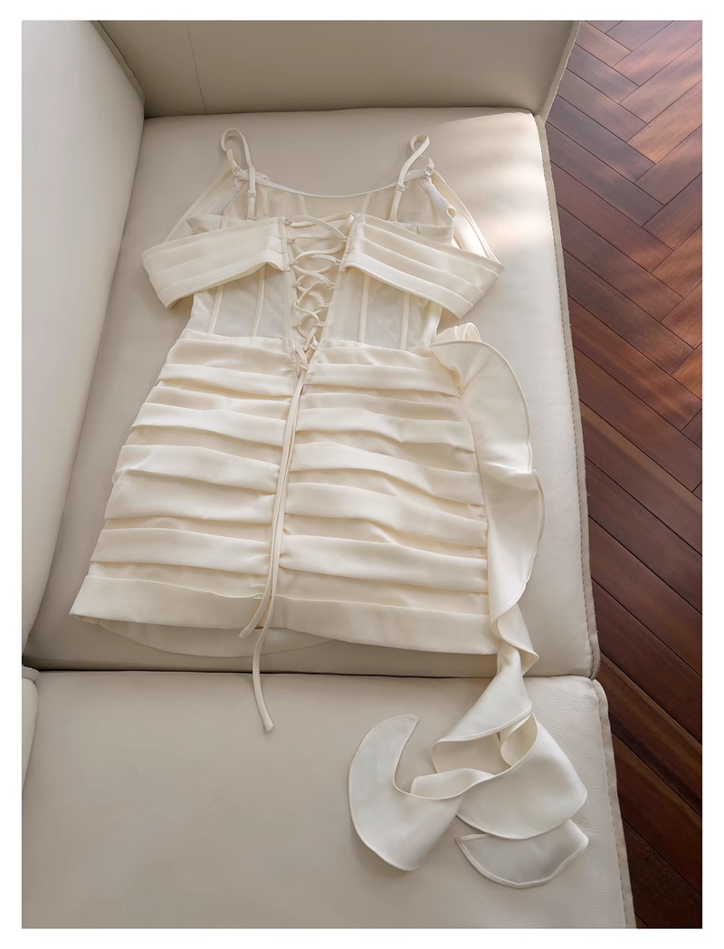 Vintage Beige Spaghetti Strap Design Sheath Party Dresses Homecoming Dresses, TP3799