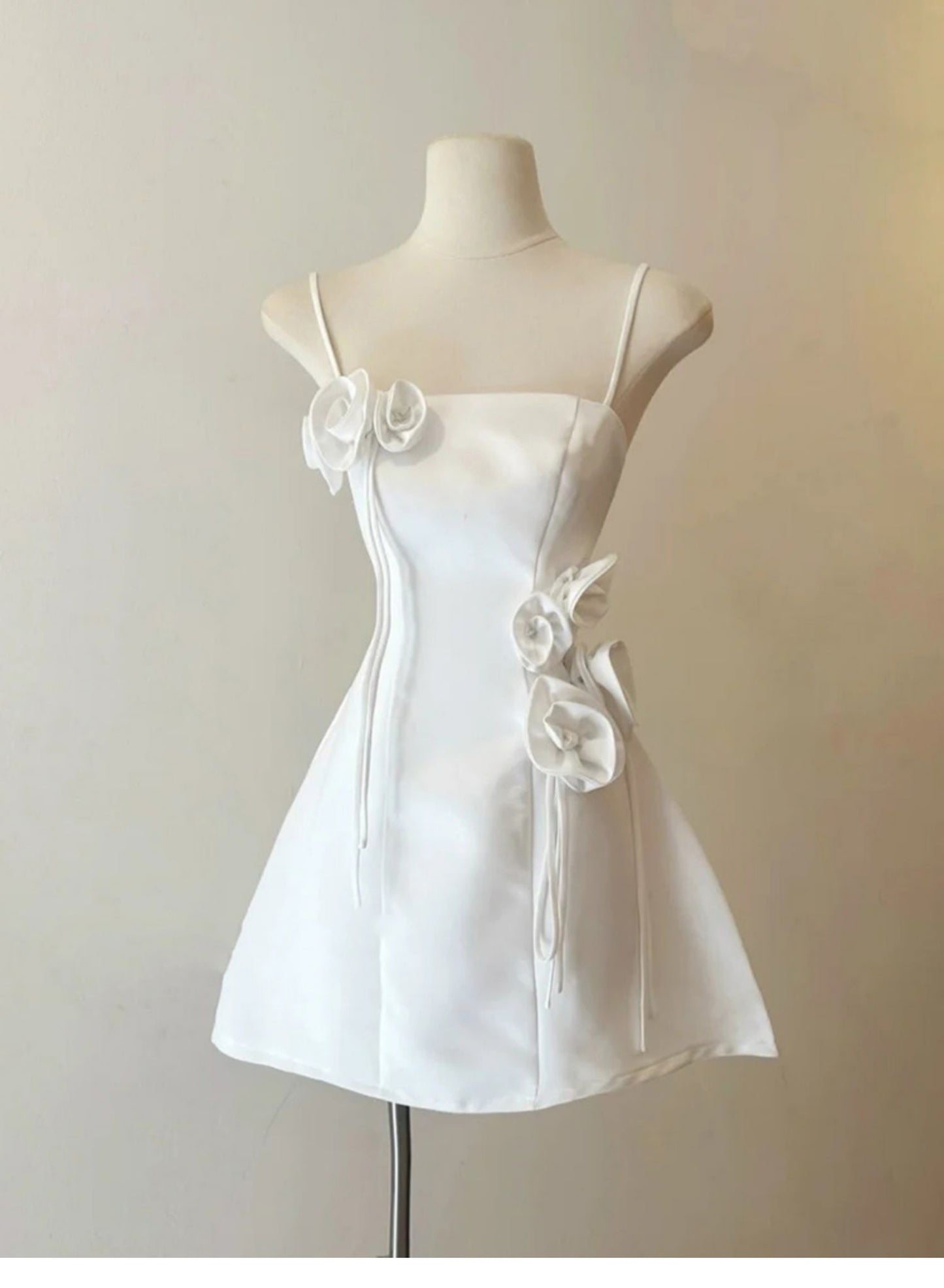 Cute A Line Spaghetti Straps Pink Satin Formal 8th Grade Homecoming Dresses Summer Middle School Hoco Dress Homecoming Outfits DH1002