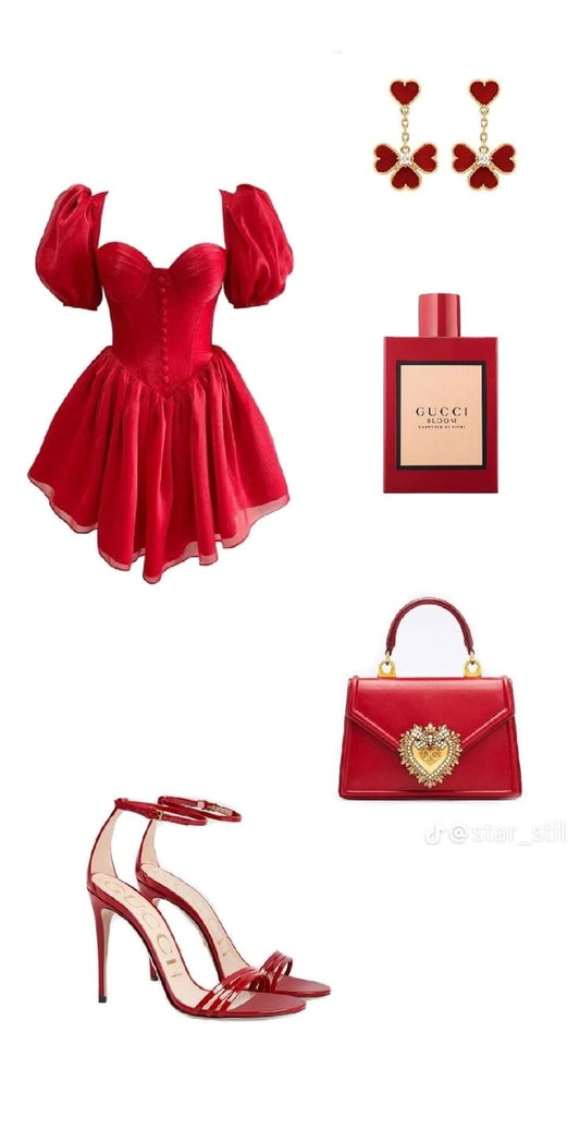 Cute A Line Sweetheart Red Chiffon Mini Short Formal 7th Grade Homecoming Dresses Middle School Short Prom Dress Hoco Outfits DH1368