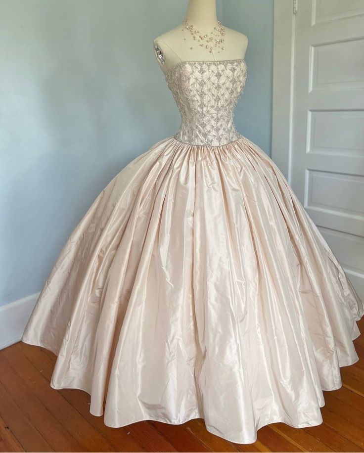 Vestido de fiesta de lujo sin tirantes, sin mangas, de satén rosa, para quinceañera, formal, de 15 años, para dulces 16, DH1489