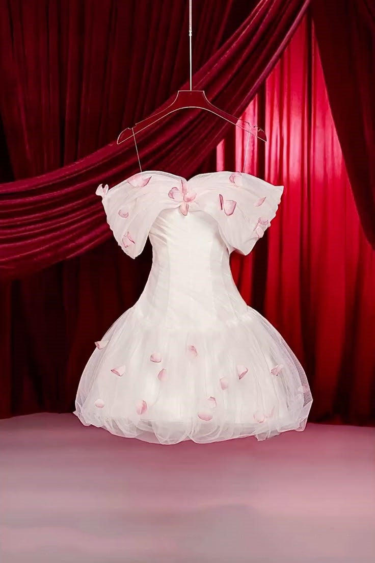 Vestido de fiesta sexy con hombros descubiertos de tul rosa, corto, mini, formal, para séptimo grado, vestido de cóctel de noche para escuela secundaria, trajes Hoco DH1532