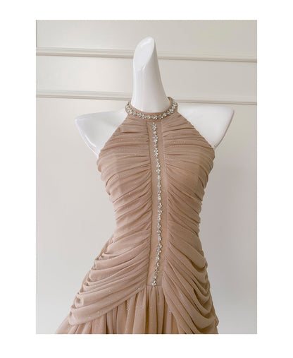 Cute Sheath Scoop Neck Champagne Short Grad Dress Inspo Short Mini Formal 8th Grade Homecoming Dresses High School Hoco Court Dress Graduation Dress Cocktail Outfits H1951
