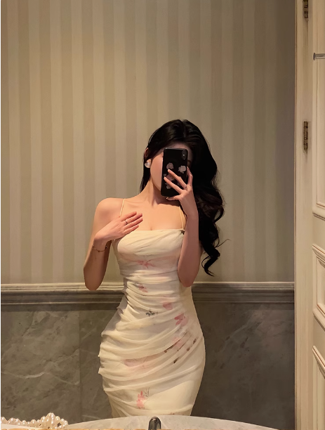 Vestido elegante de sirena con tirantes finos para cumpleaños número 21, color blanco, ideal para fiestas de cumpleaños, DP1438