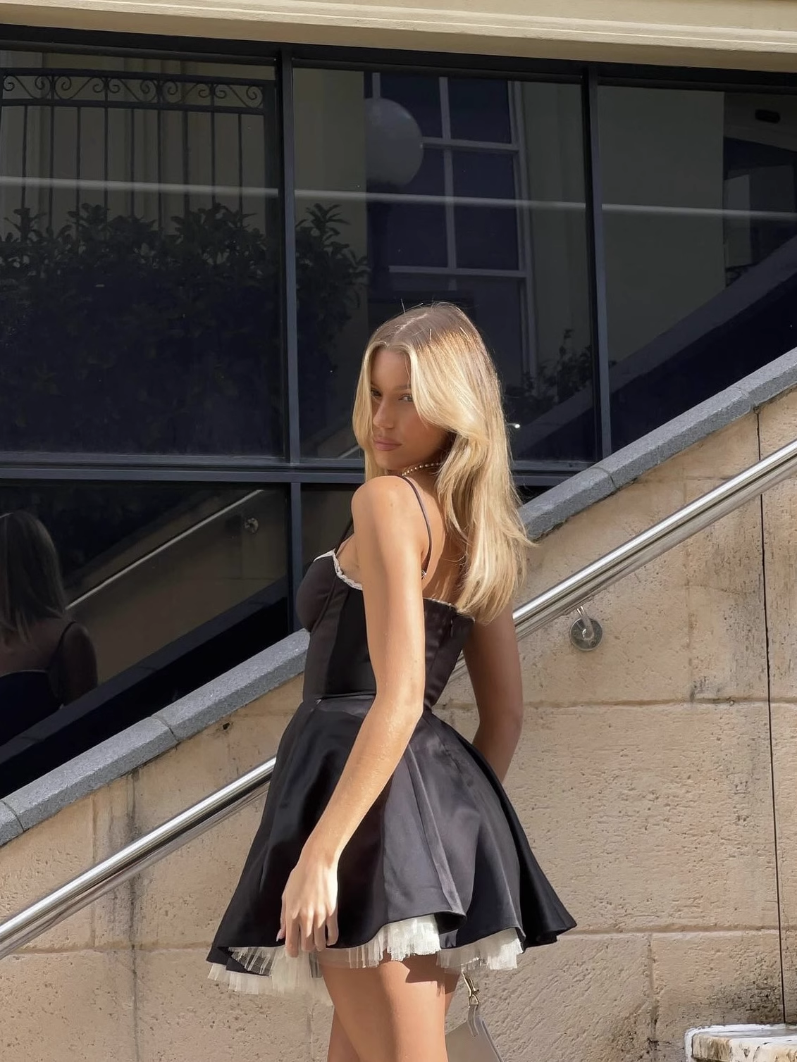 Vestido de fiesta beige con escote en forma de corazón y tirantes finos, corte A, para regreso a casa, TP3860