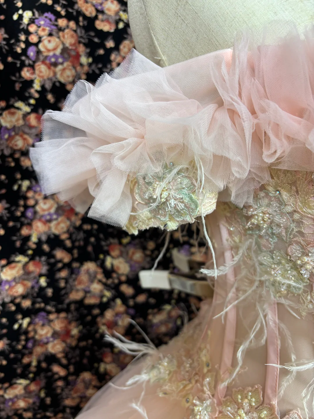 Vestido de noche vintage de quinceañera con escote corazón, hombros descubiertos, tul y cuentas, TP4266