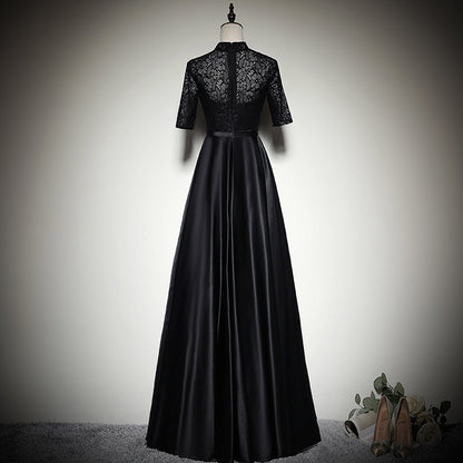 black evening dress prom dress      fg148