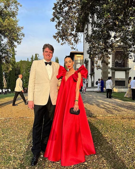 Vestidos de fiesta formales largos rojos, vestidos de fiesta de boda de moda