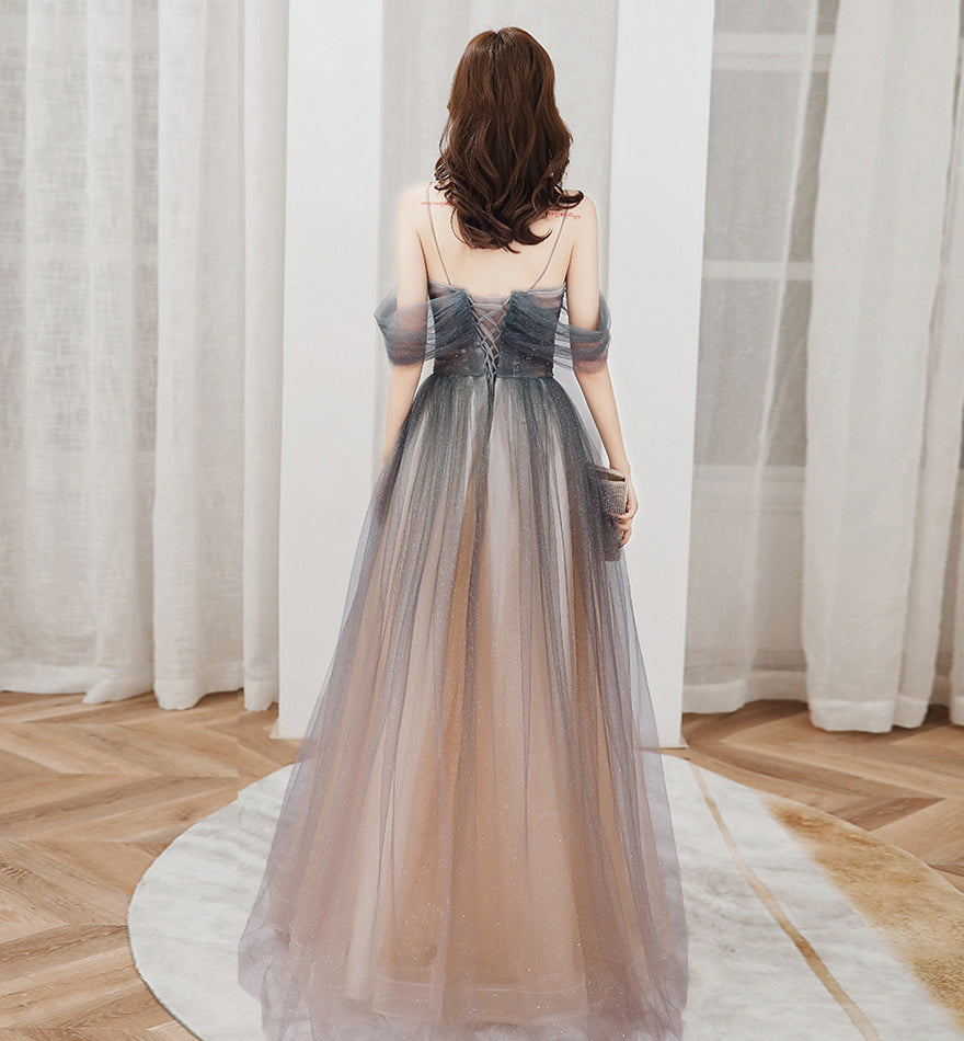 Stylish tulle long prom dress evening dress  8460