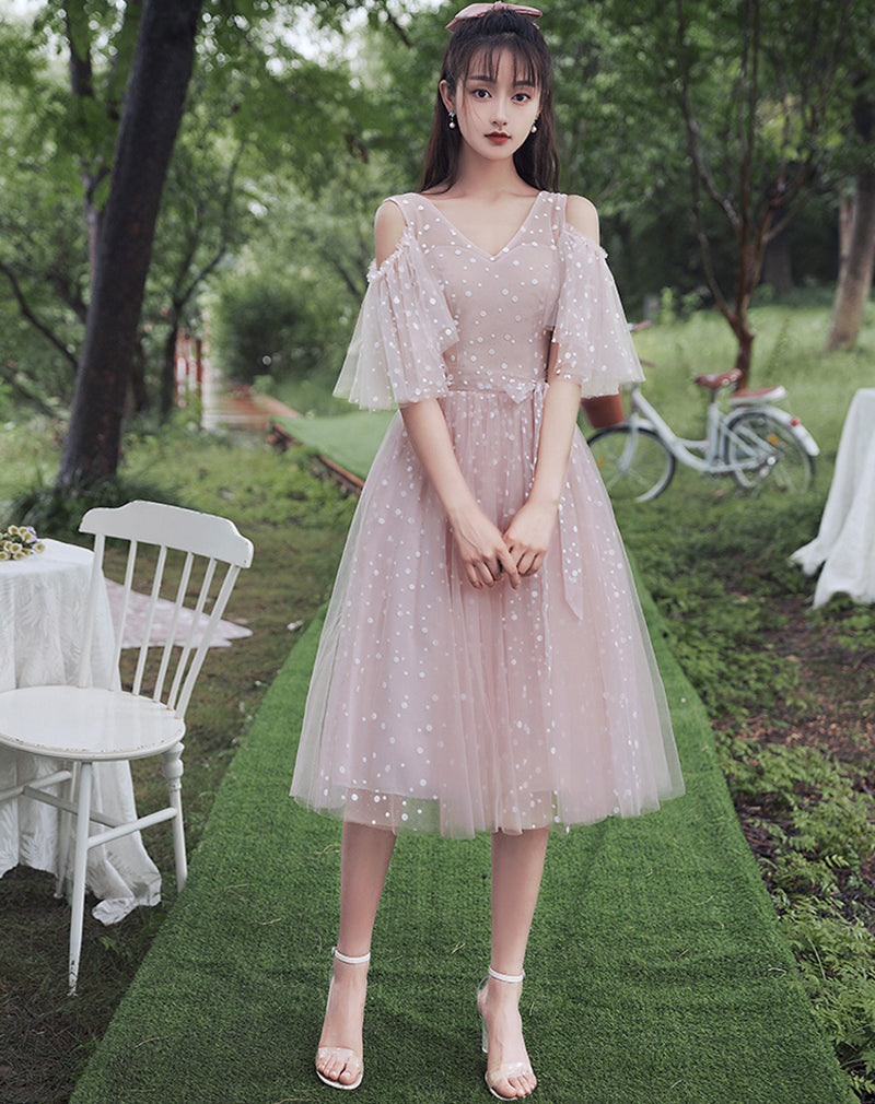 Cute tulle short prom dress party dress  8405