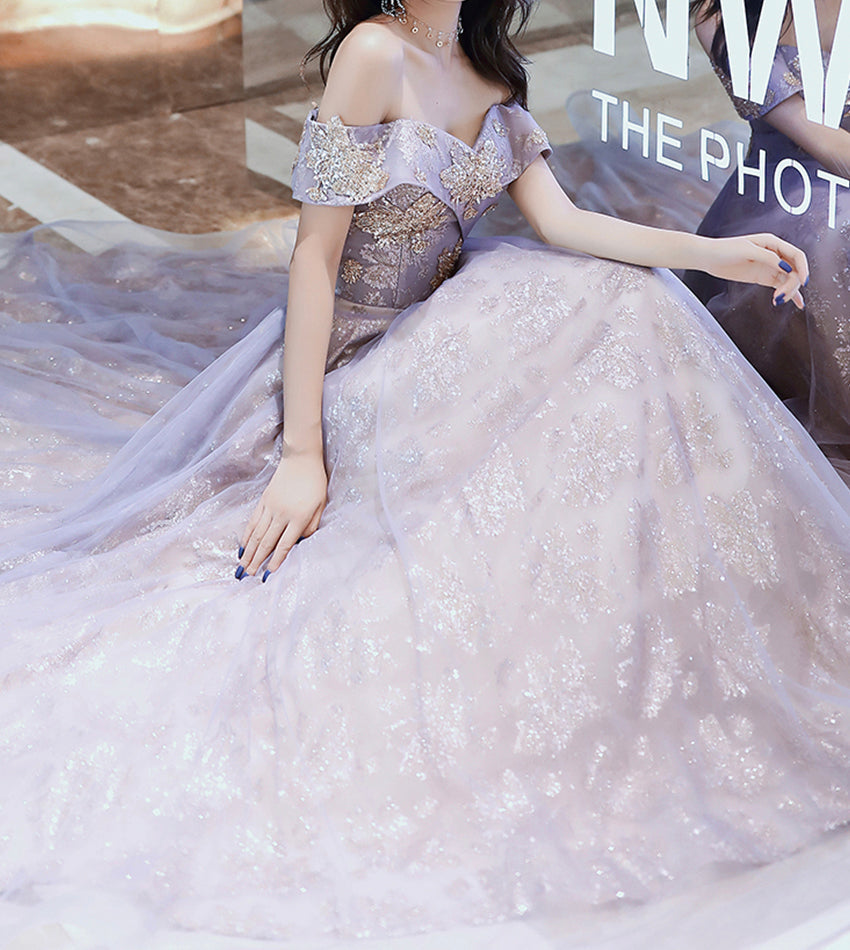 Shiny tulle sequins long prom dress evening dress  8537