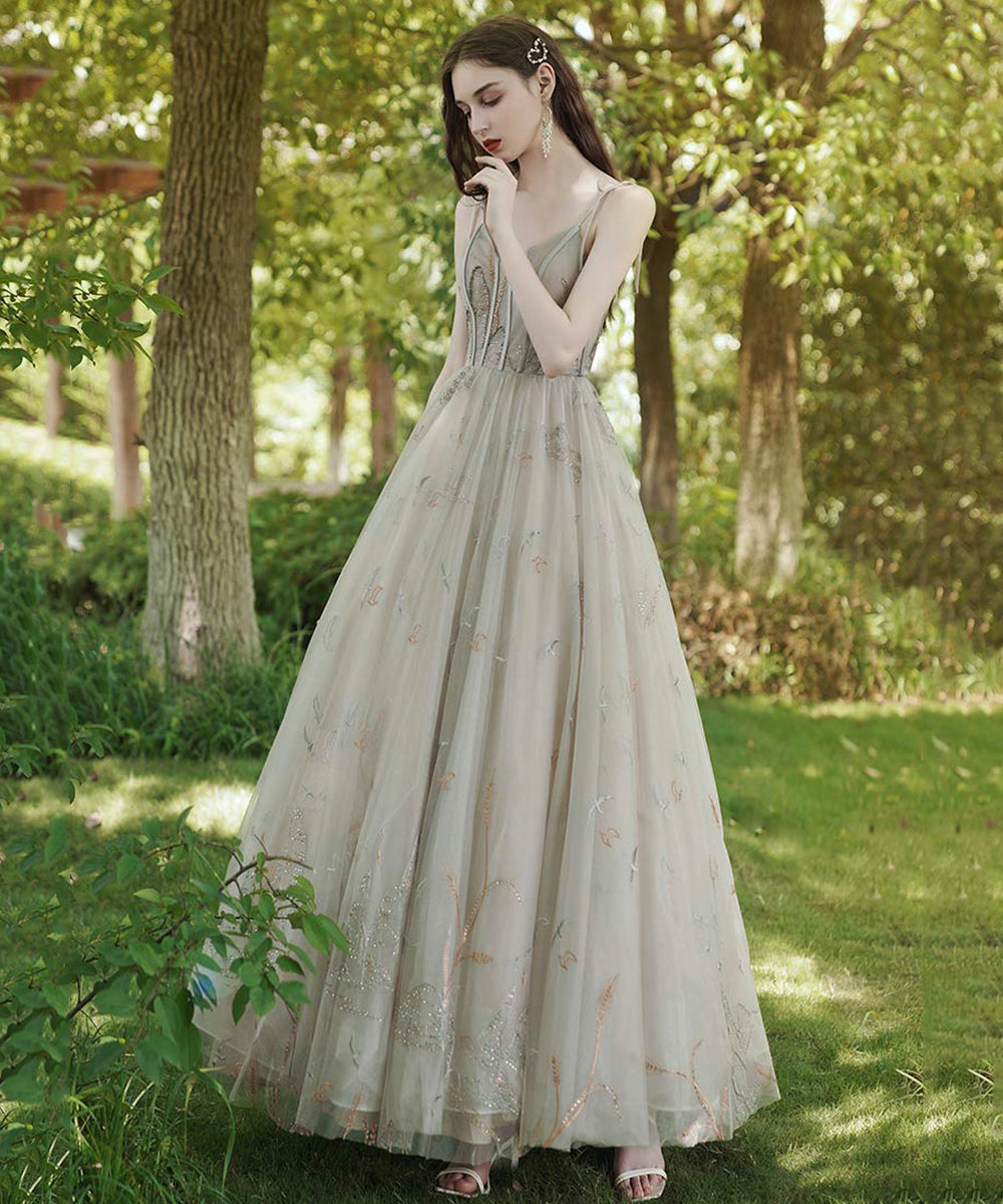Stylish tulle long prom dress evening dress  8514