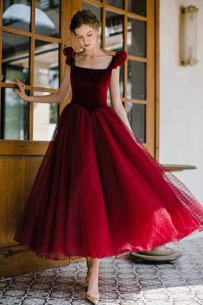 Pink/Red Cute A-line Long Prom Dress Evening Dress Graduation Party Dress 8646
