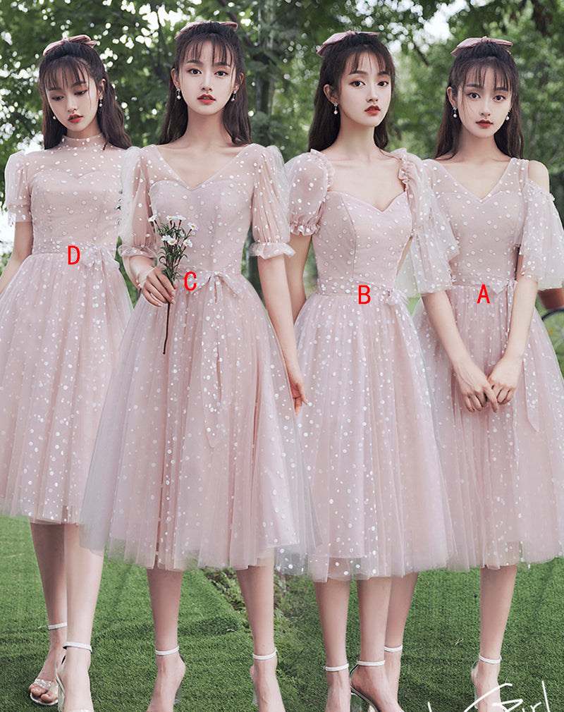 Cute tulle short prom dress party dress  8405