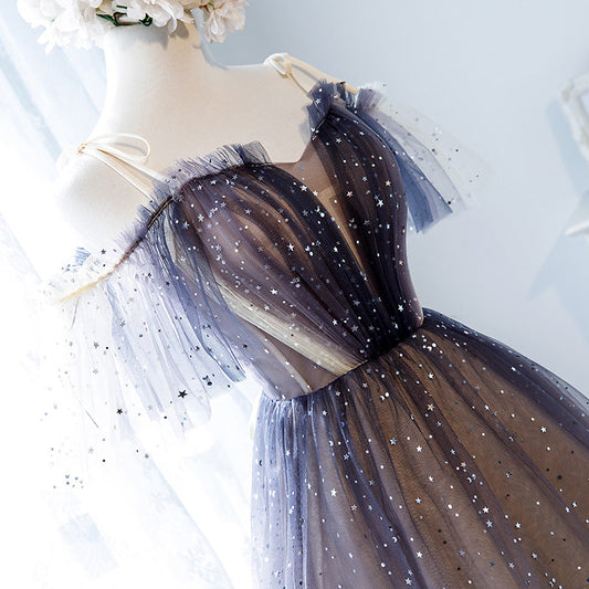 Cute tulle short prom dress, evening dress  7990