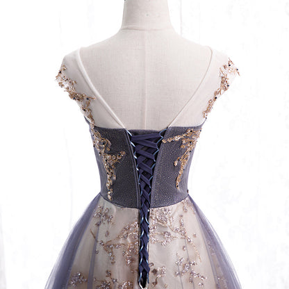 Stylish tulle sequins long prom dress formal dress  8368