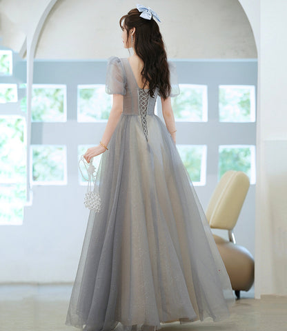 ray tulle beads long prom dress evening dress  8967