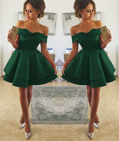 Short Prom Dresses Green Homecoming Dress E13