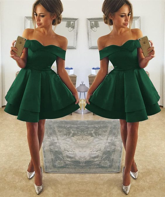 Short Prom Dresses Green Homecoming Dress E13