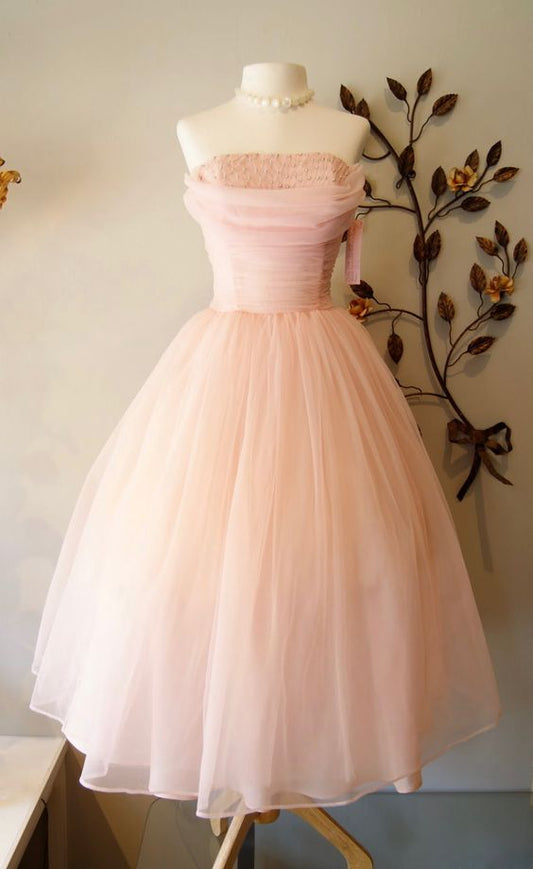 Vestido de fiesta de hadas rosa hasta la rodilla, vestido de cumpleaños