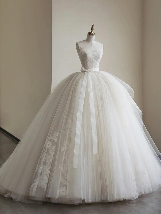 Vestido de fiesta largo de tul color champán con escote en forma de corazón, precioso vestido formal para quinceañeras TP944