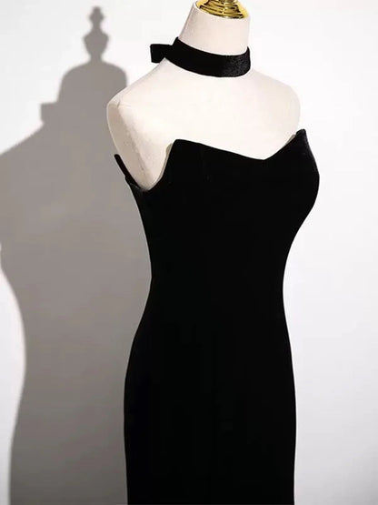 Black and White Mermaid Long Formal Dress Evening Dress, Black and White Prom Dress TP973
