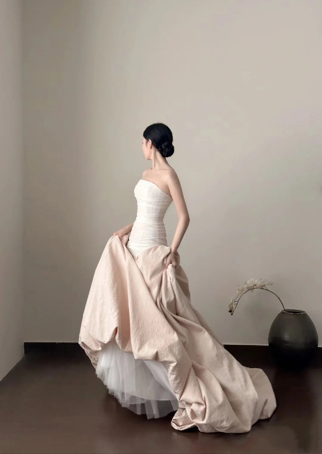 White Pink Fashionable Elegant Long Tulle Ball Gown Evening Dress Party Dress Wedding Dress gh4173