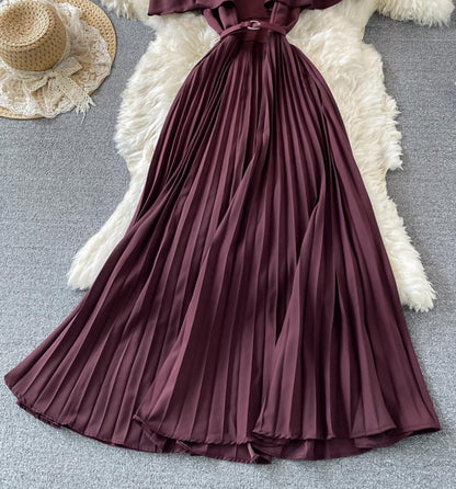 Cute A line dress off shoulder fashion dress  695