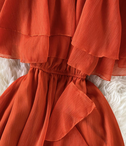 Cute A line off shoulder dress fashion dress  618