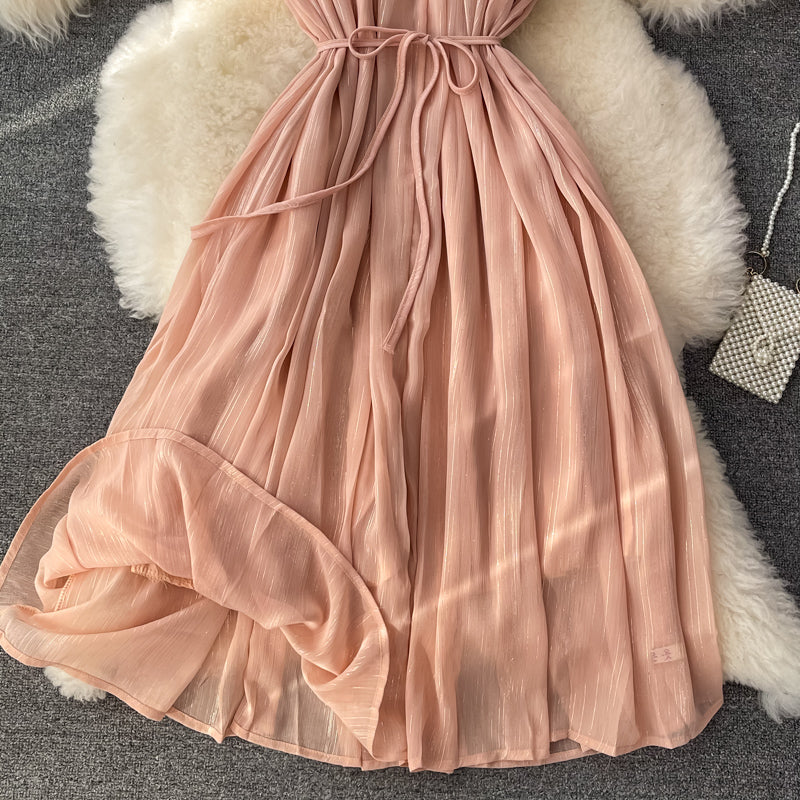 Cute A line off shoulder dress fashion dress  587