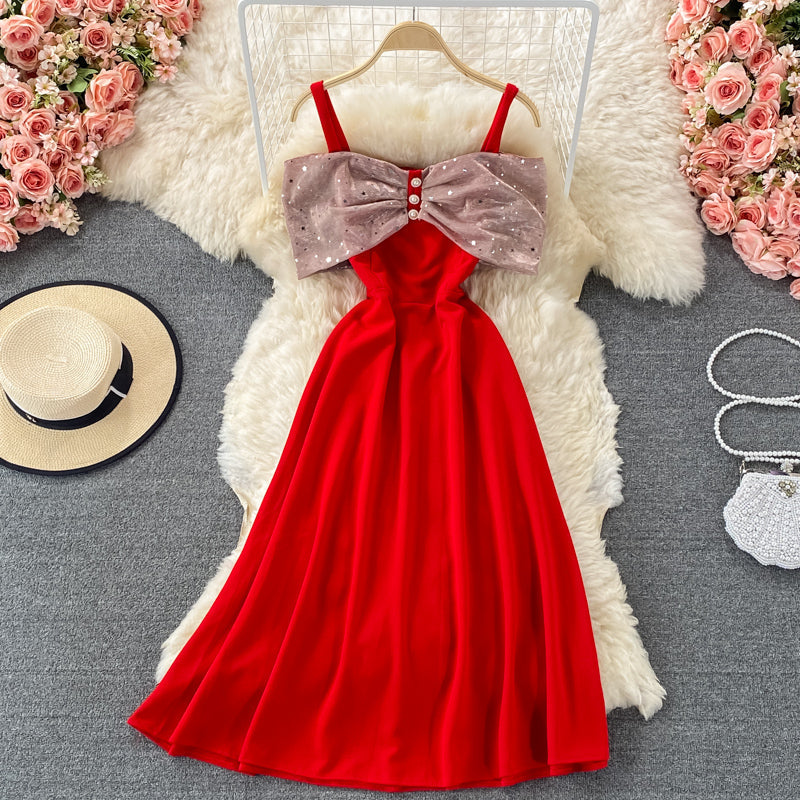 Cute A line off shoulder short dress fashion dress  593