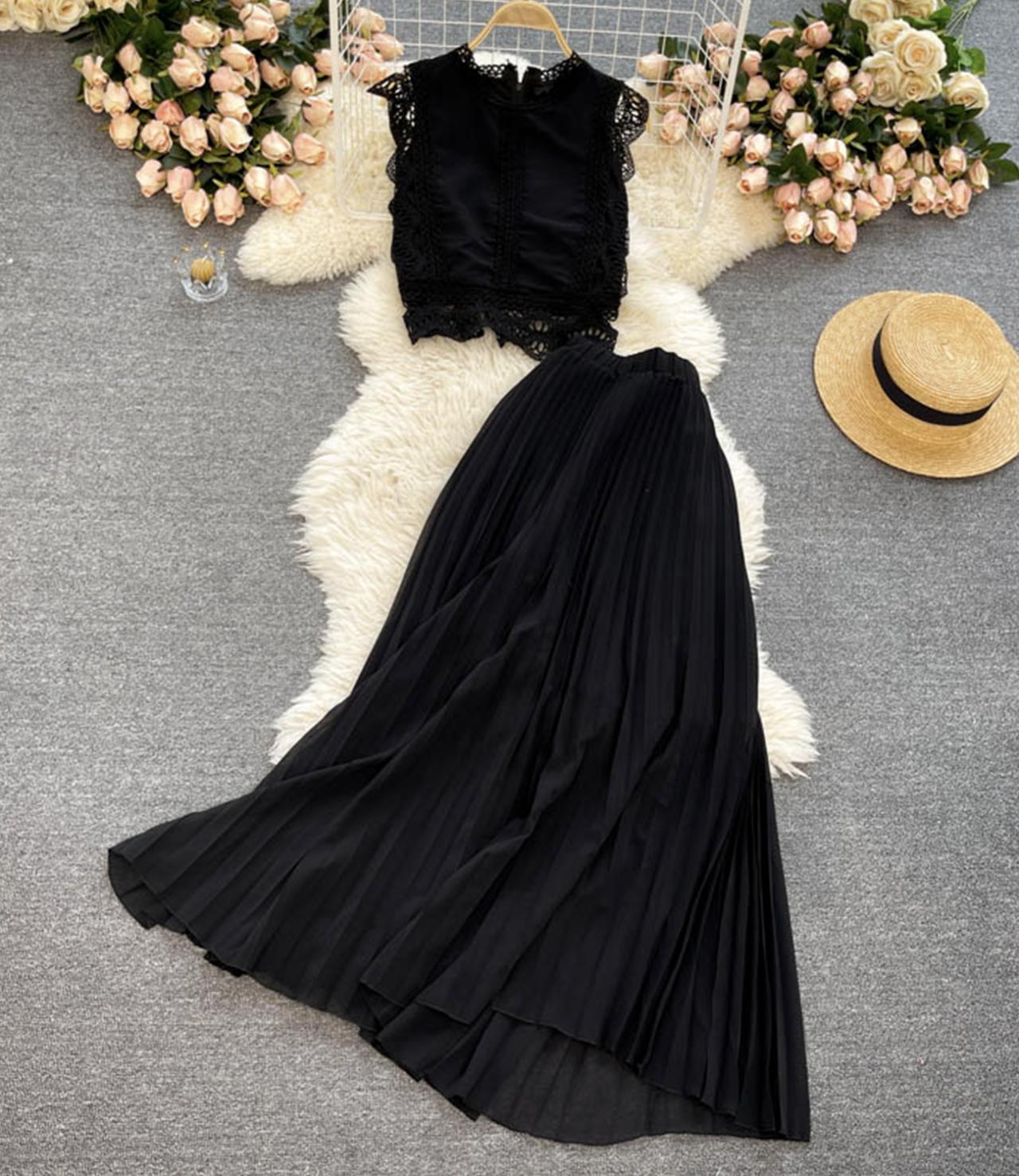A line chiffon long sleeve dress fashion dress 643