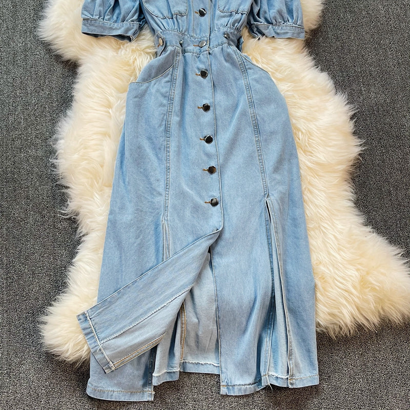 Temperament medium length off shoulder suspender dress  2970