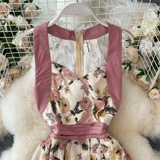 Vintage Halter off shoulder dress  2720