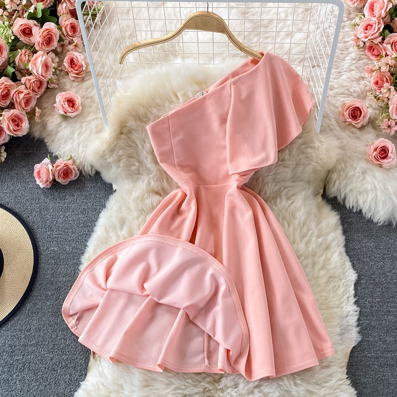 Short skirt with off shoulder, high waist and belly covering  2903