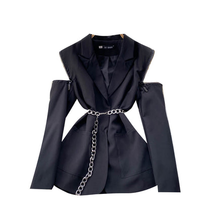 Off shoulder suit coat female  1502