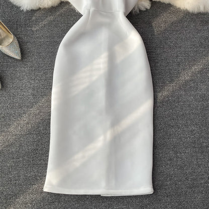 Off shoulder strapless dress   2743