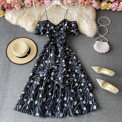Off shoulder strapless dress  3409