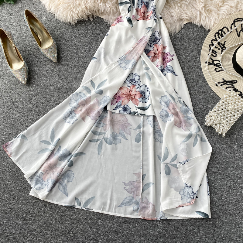 Ruffle Dress seaside holiday off shoulder  3134