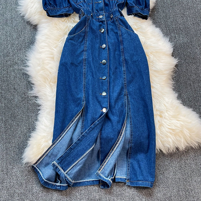Temperament medium length off shoulder suspender dress  2970