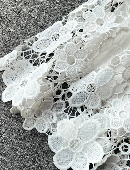 A line lace short dress summer dress  1161