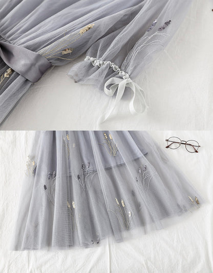 A line tulle dress with sequins fashion girl summer dress  1150